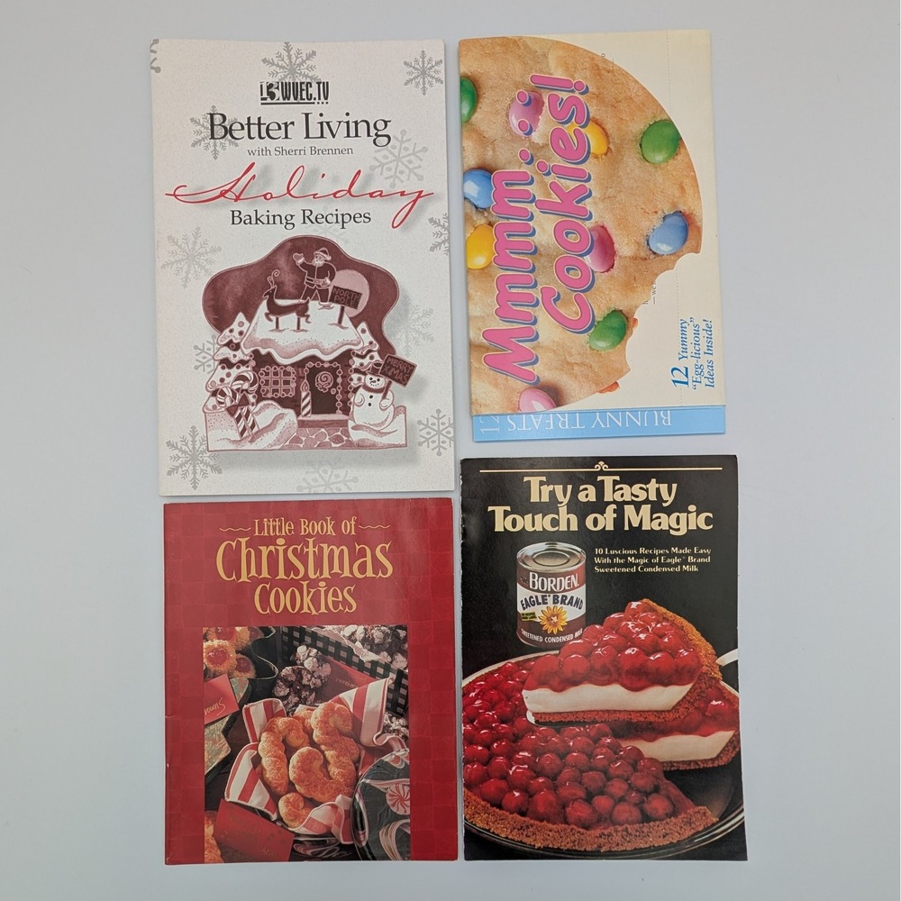 Vintage Holiday Recipe Booklets Christmas Cookies Borden Eagle Brand Easter Lot